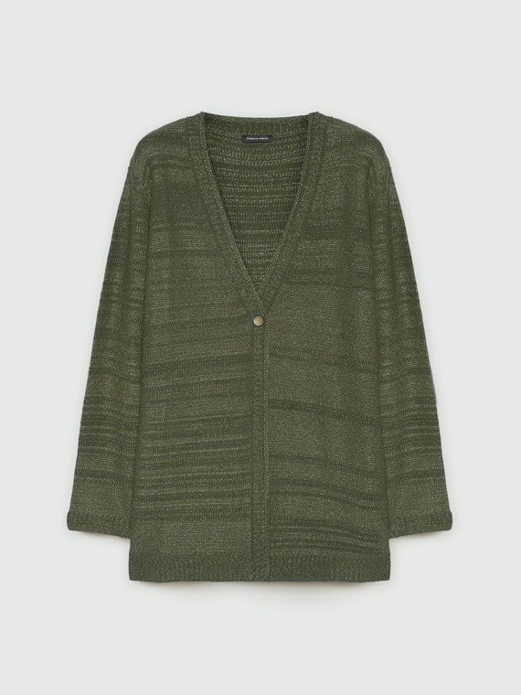 Cardigan en fil lurex