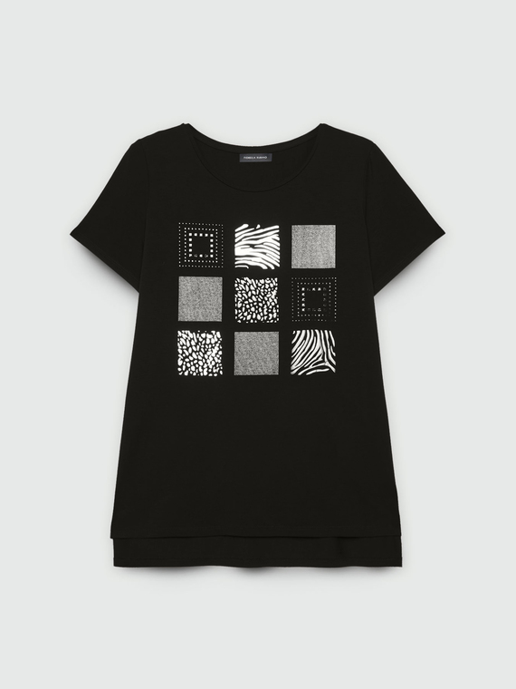 T-shirt con grafica animalier