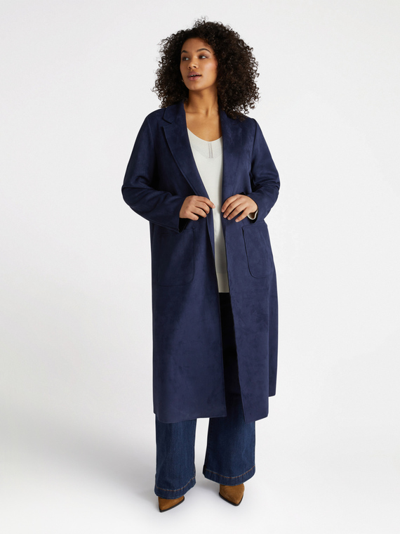 Trench lungo soft touch aperto davanti
