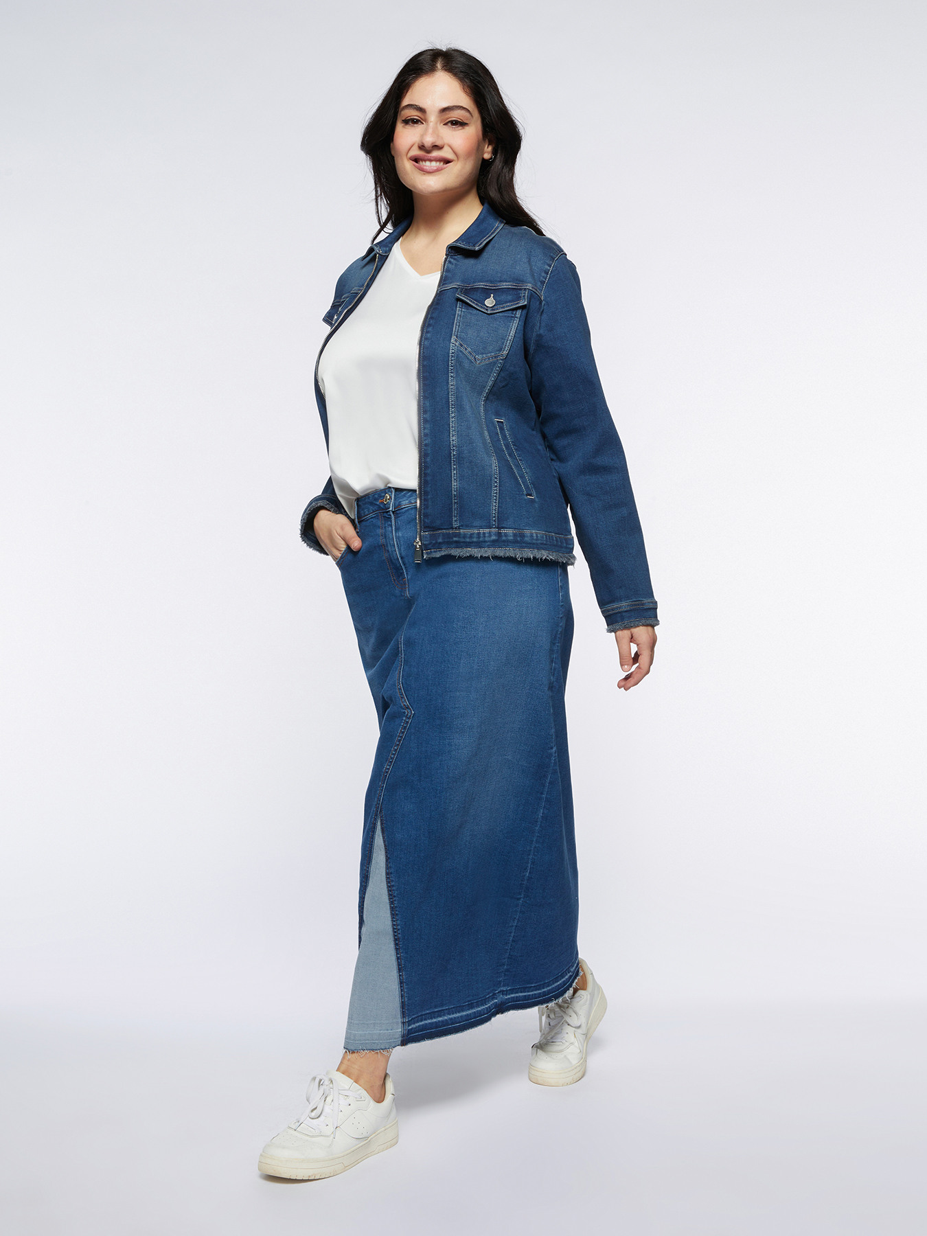 Denim trucker jacket