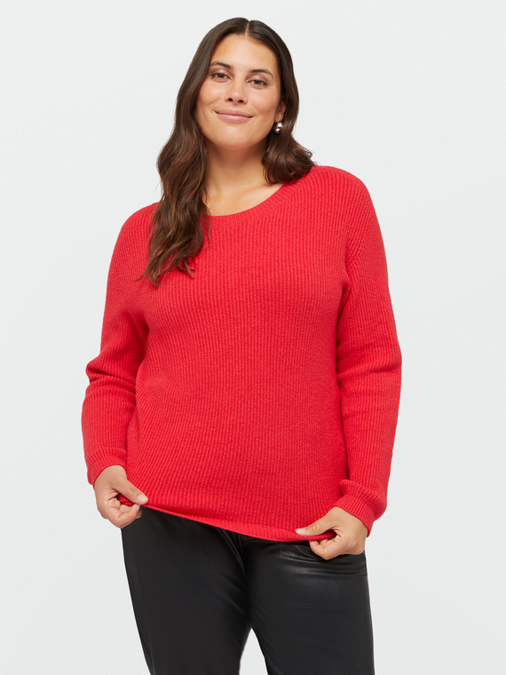 Rib knit sweater