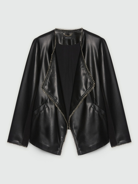 Biker jacket with chain