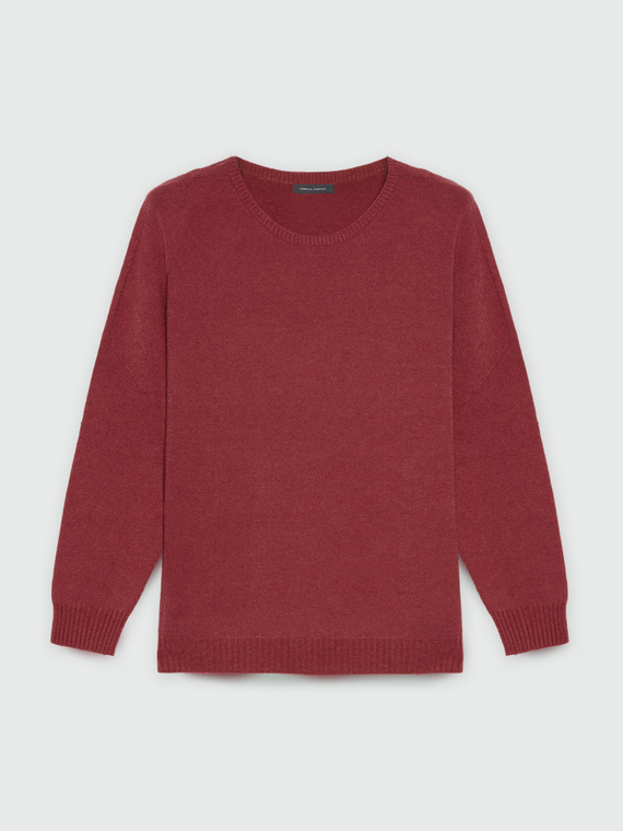 Sweater with crew-neck and ribbed borders