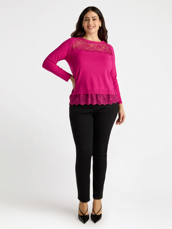 Maglia con inserti in pizzo