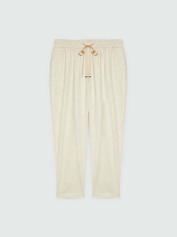 Pantaloni joggers in lurex