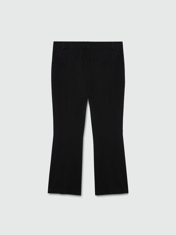 Straight-leg ankle-length trousers