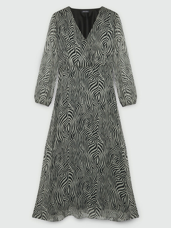 Robe longue motif animalier (zébré)