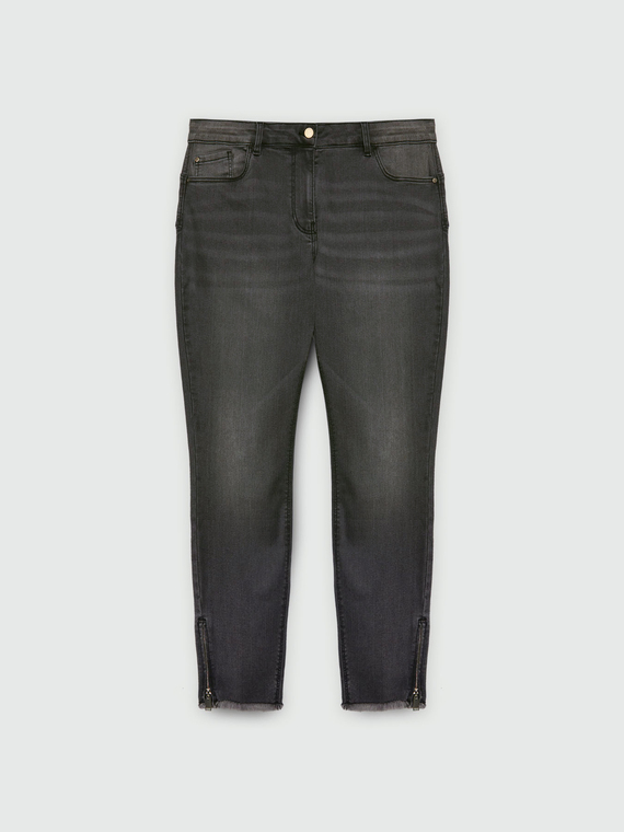 Hem-zip skinny jeans