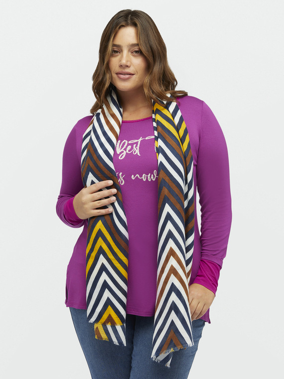 Chevron print scarf