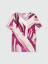 Blusa stampata con volant image number 4