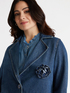 Trench in denim stretch con spilla image number 4