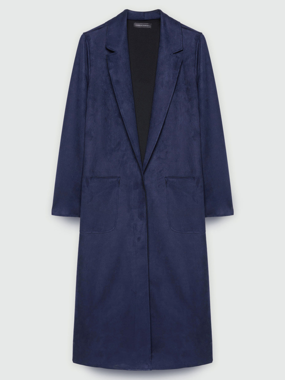 Trench lungo soft touch aperto davanti