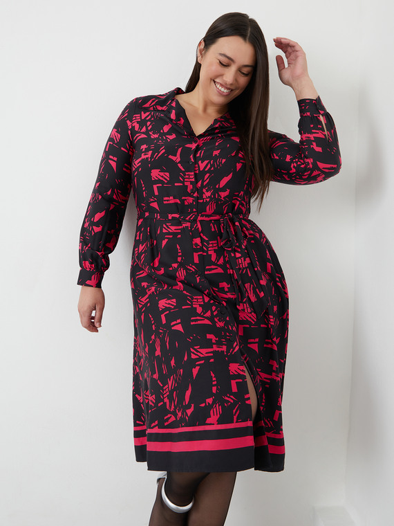 Printed chemisier dress