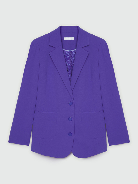 Blazer with patch pockets