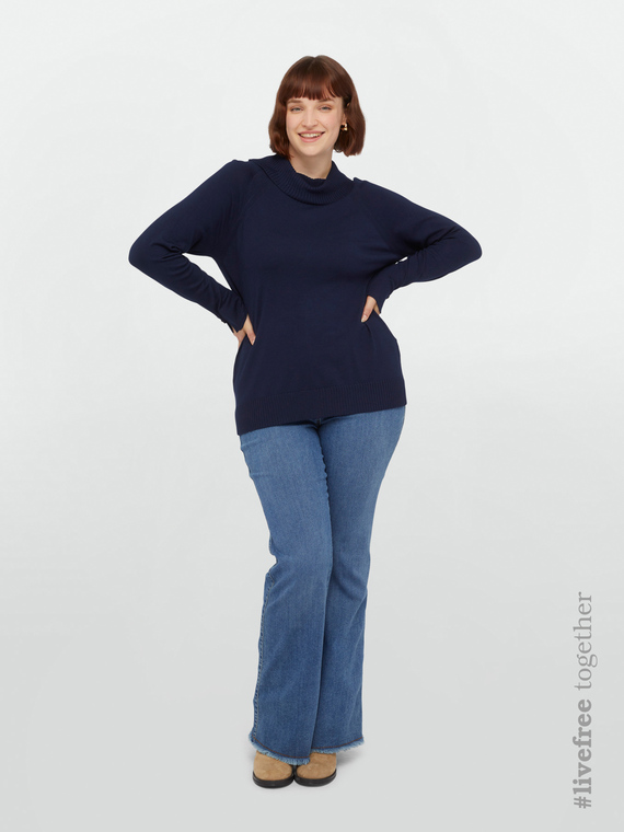 LENZING™ ECOVERO™ viscose turtleneck sweater