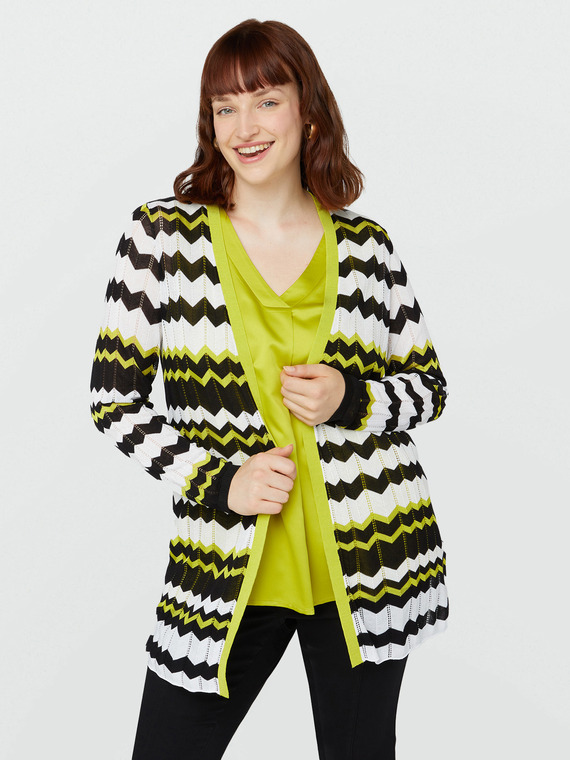 Cardigan disegno chevron