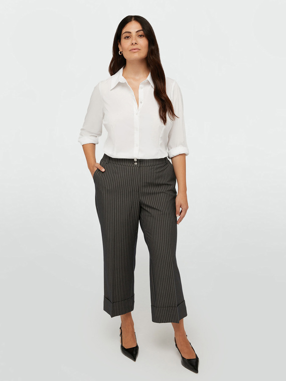 Pinstriped trousers