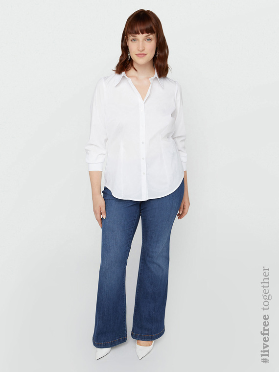 Jeans flare Turchese