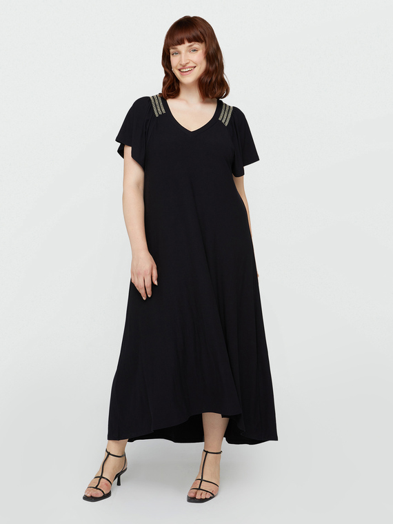 Long crepe jersey dress