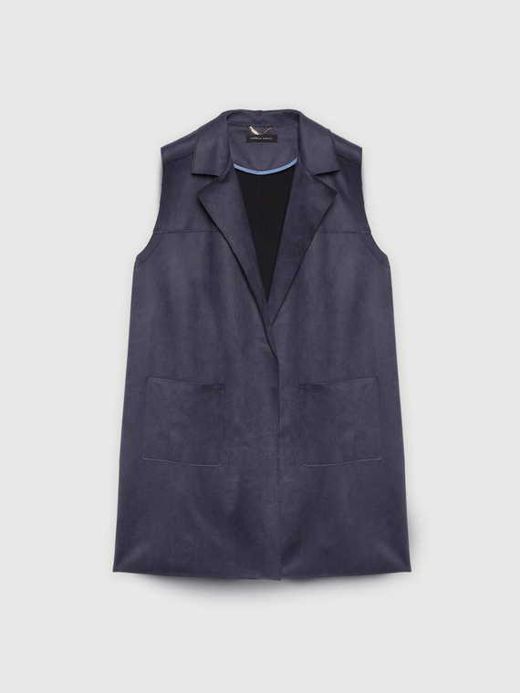Gilet in tessuto effetto soft touch