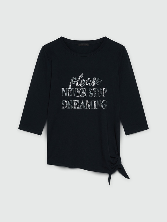 T-shirt con stampa motivazionale