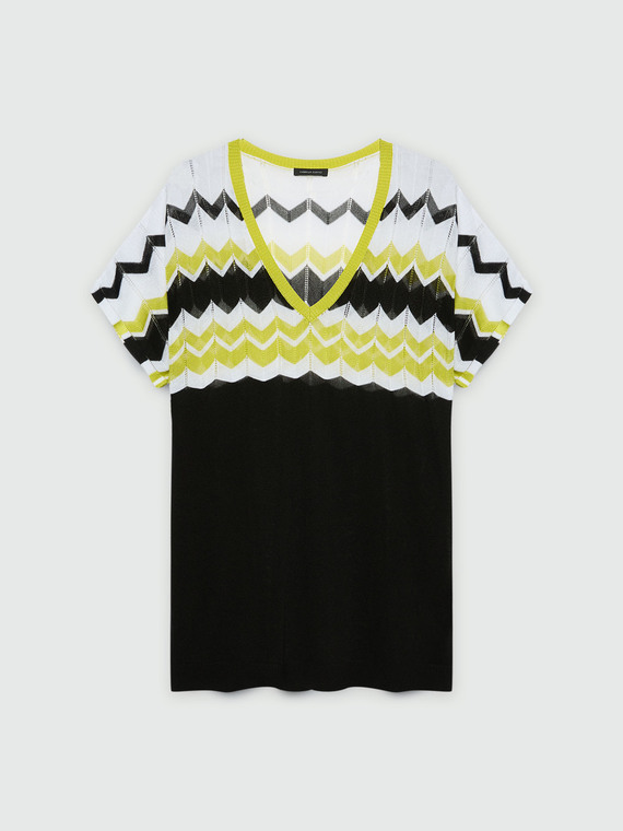 Maglia con lavorazione chevron