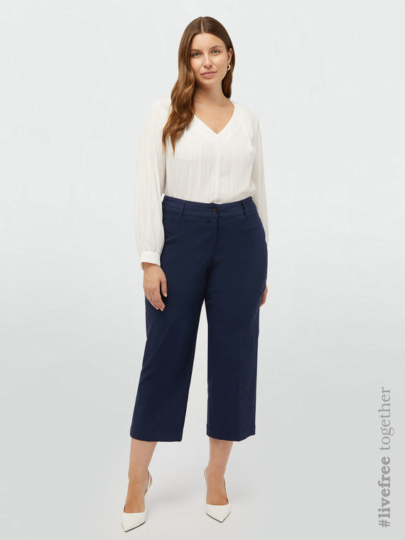 LENZING™ ECOVERO™ viscose cropped trousers