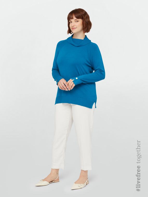 LENZING™ ECOVERO™ viscose turtleneck sweater