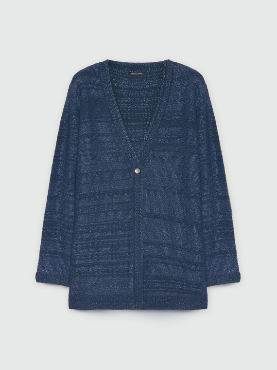 Lurex yarn cardigan