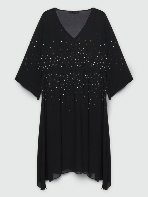 Vestido midi con puntos de luz