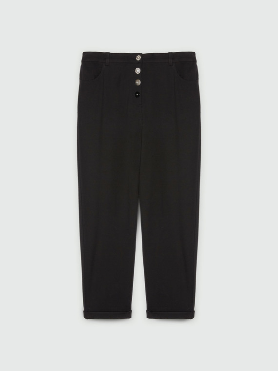 LENZING™ ECOVERO™ viscose straight trousers