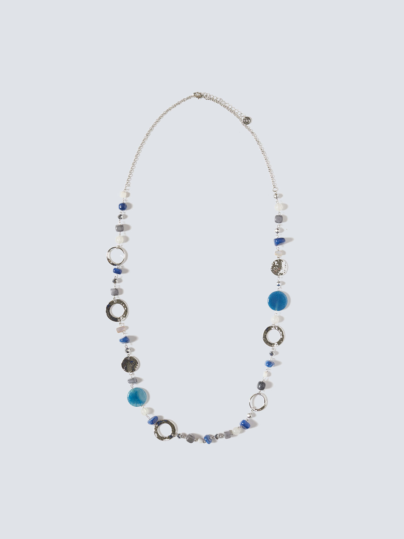 Lange Halskette in Blautönen image number 0