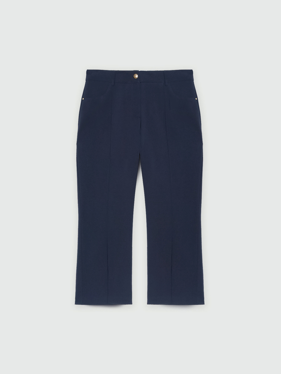 Pantaloni kick flare in scuba crepe