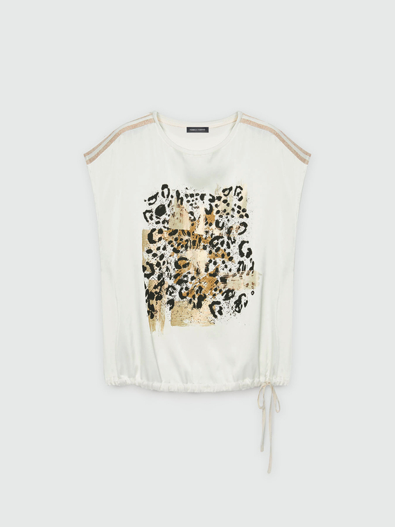 T-shirt con stampa animalier