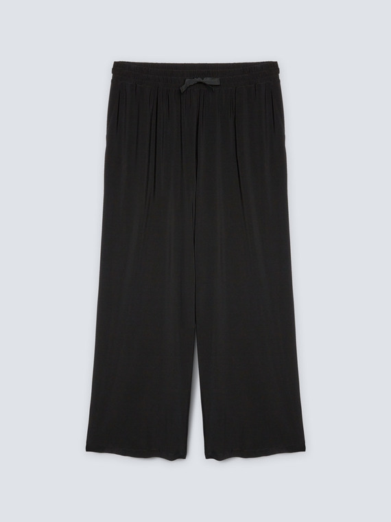 Wide leg trousers in jersey