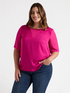 Blusa con inserto a V image number 2