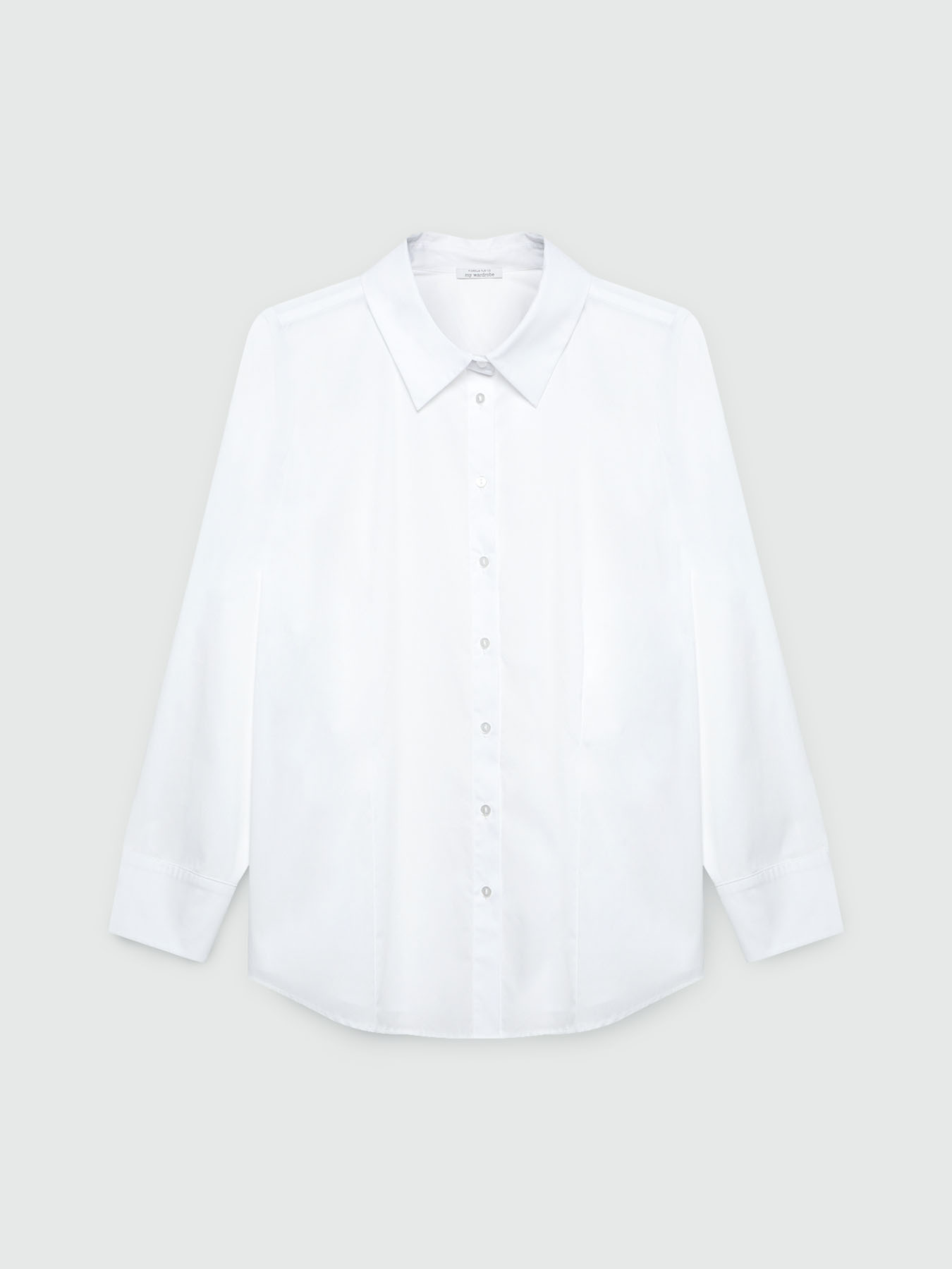 Chemise blanche en fashion popeline