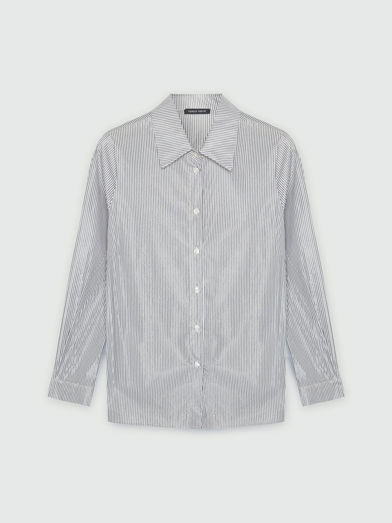 Camicia a righe lurex