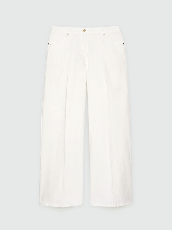 Jeans wide leg in cotone