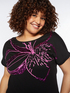 T-shirt with jumbo embroidered flower image number 0