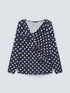 T-shirt a pois con scollo morbido image number 4