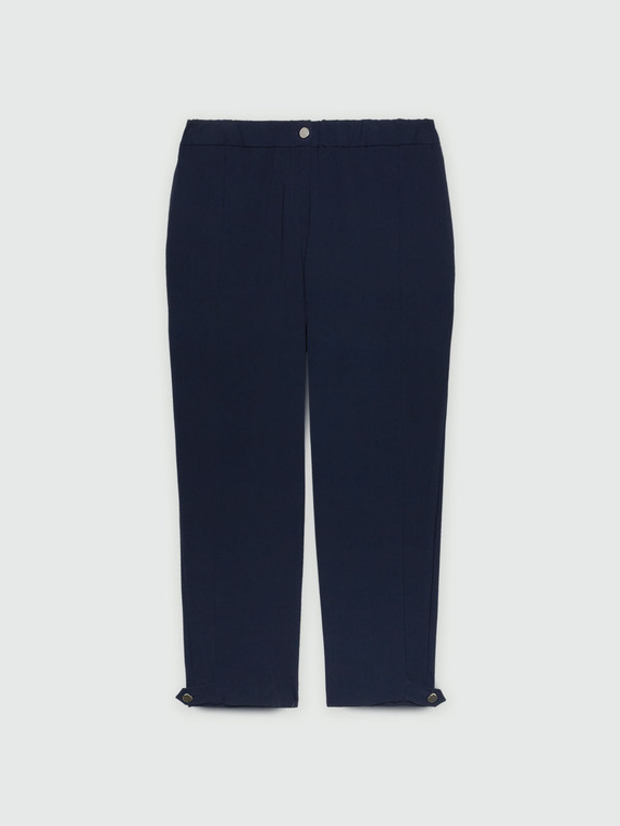 Trousers with loops at the hem