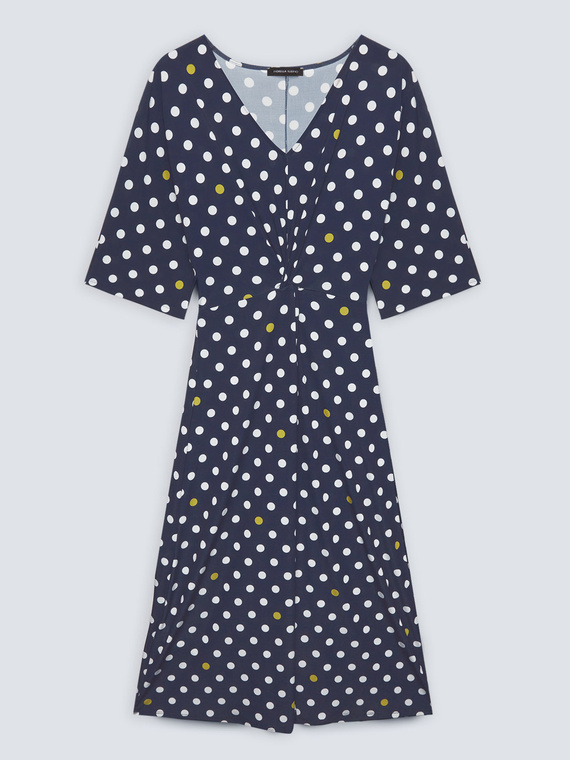 Robe en jersey à pois