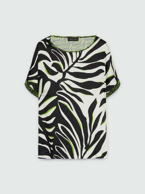 Blusa dalla stampa foliage