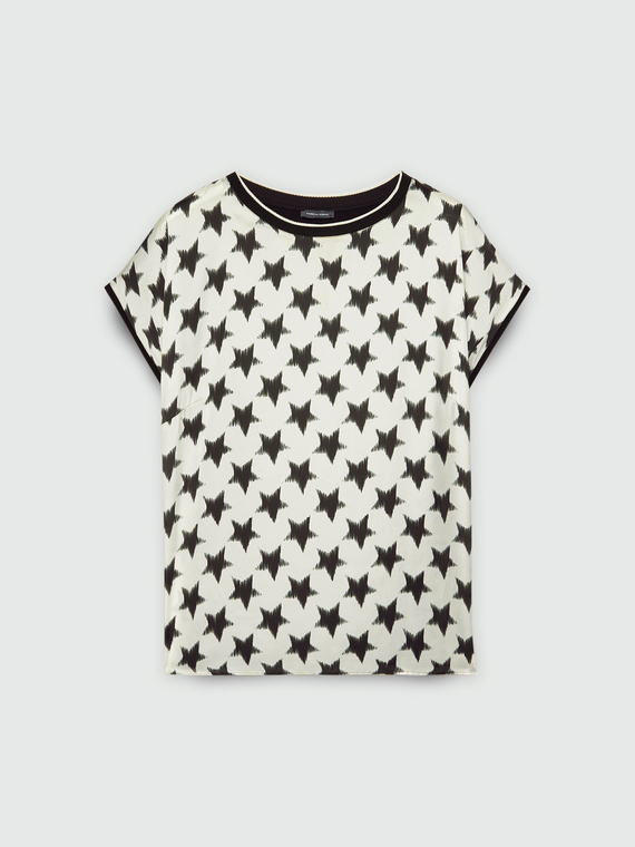 Star dual-fabric T-shirt