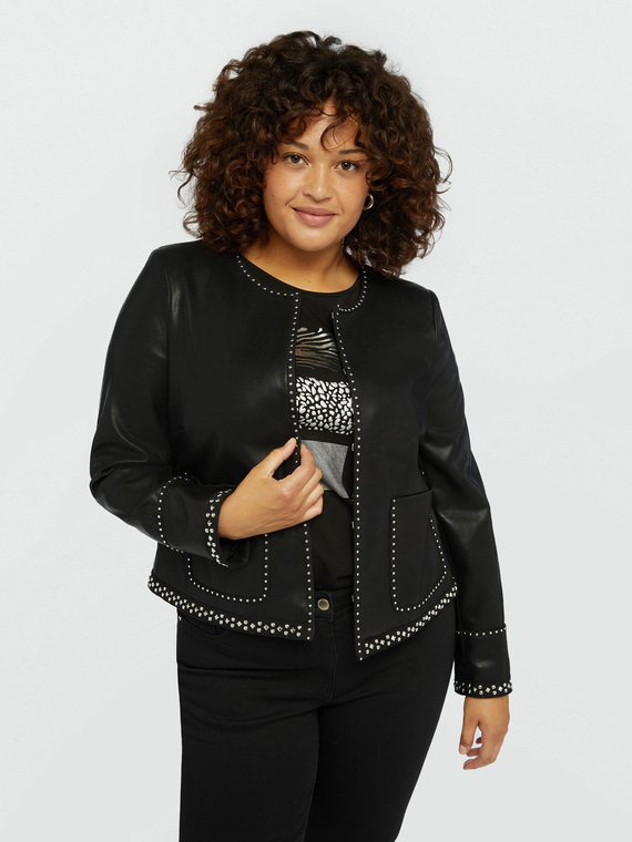 Biker jacket with studs