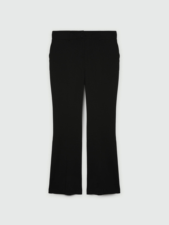 Pantaloni flare in tessuto stretch