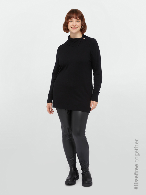 Pullover mit Knöpfen aus LENZING™ ECOVERO™-Viskose