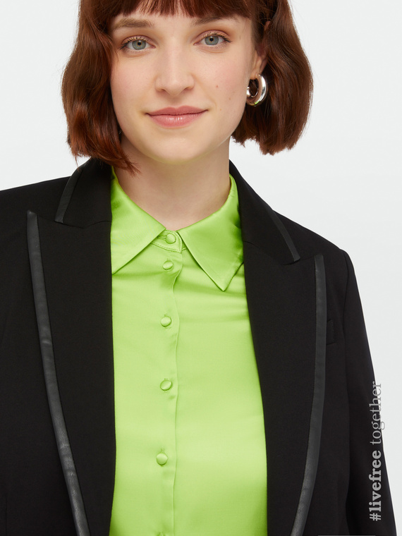 LENZING™ ECOVERO™ viscose blazer with trims