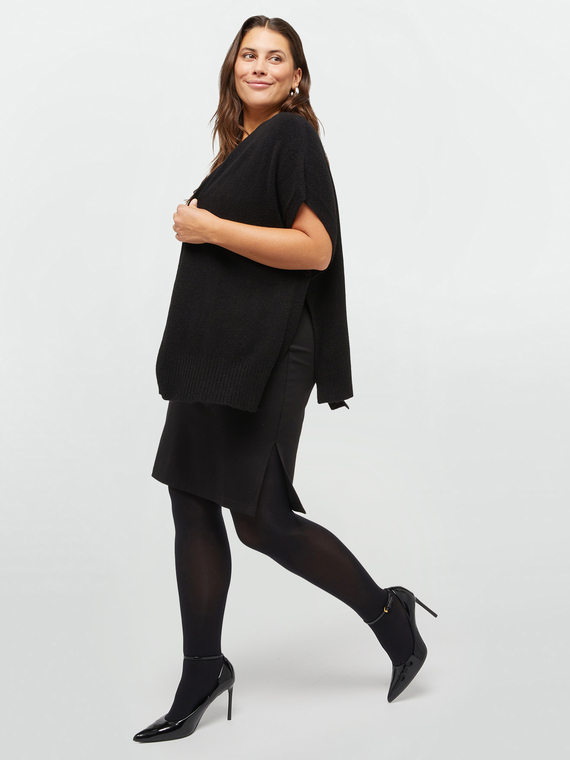 Oversized knit cape